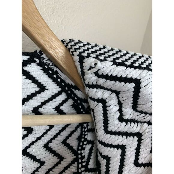 Maje Miami Knit Cropped Cardigan Chevron Zigzag 3 - Picture 8 of 10